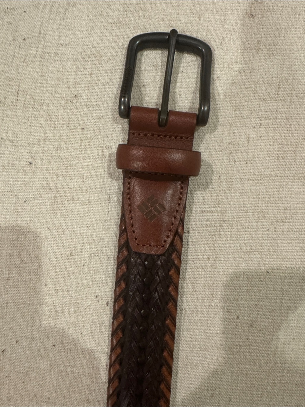 Columbia Braided Leather Belt in Brown